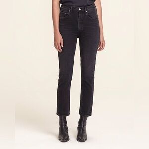 AGOLDE Fen High Rise Relaxed Taper Washed Black Straight